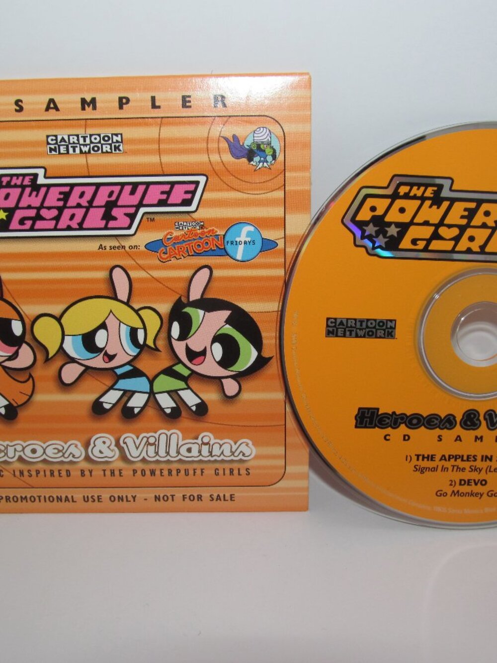 The Powerpuff Girls Heroes & Villians CD Sampler RHINO Entertainment 2000 Y2K